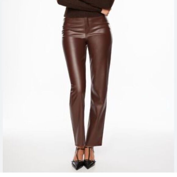 Faux Leather Straight Leg Pants - Picture 1 of 6
